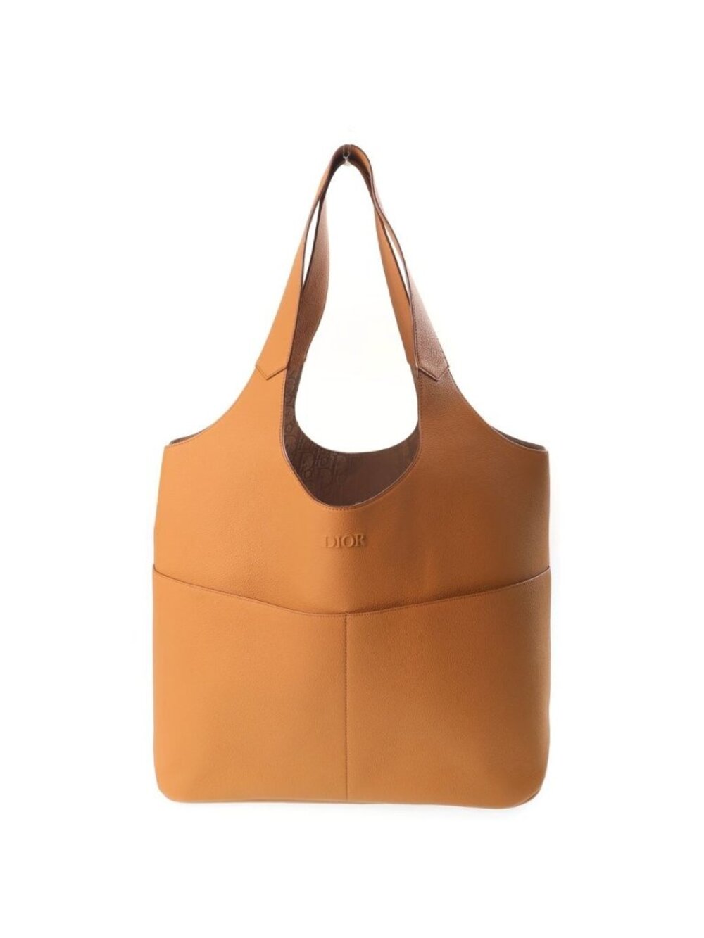 Dior Prive Tote Bag Leather Brown